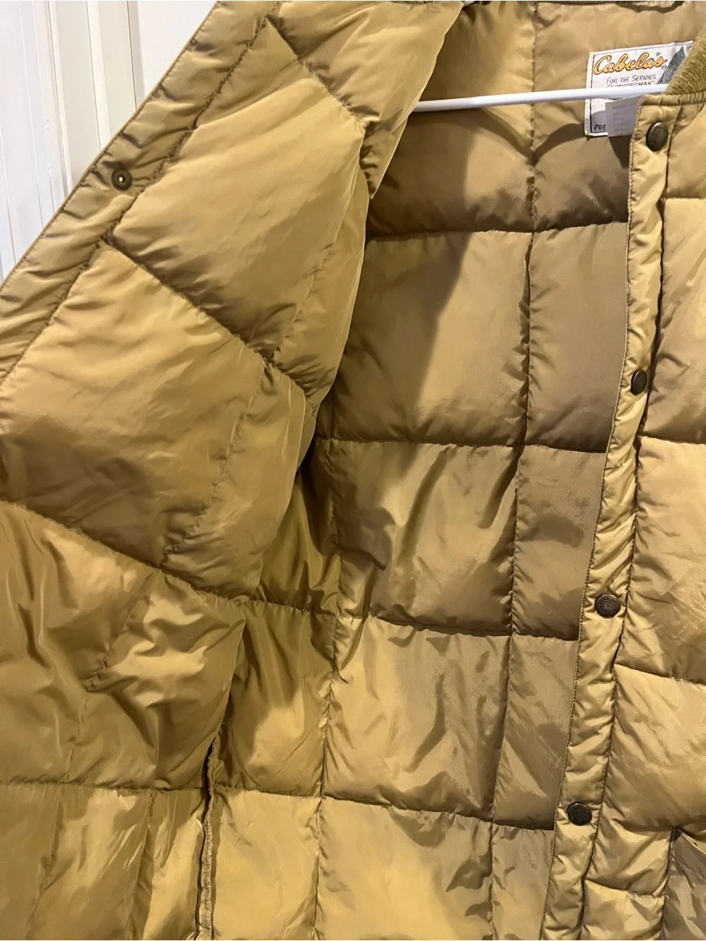 Cabela's Vintage Tan Goose Down Puffer Jacket 1980’s early 1990’s
